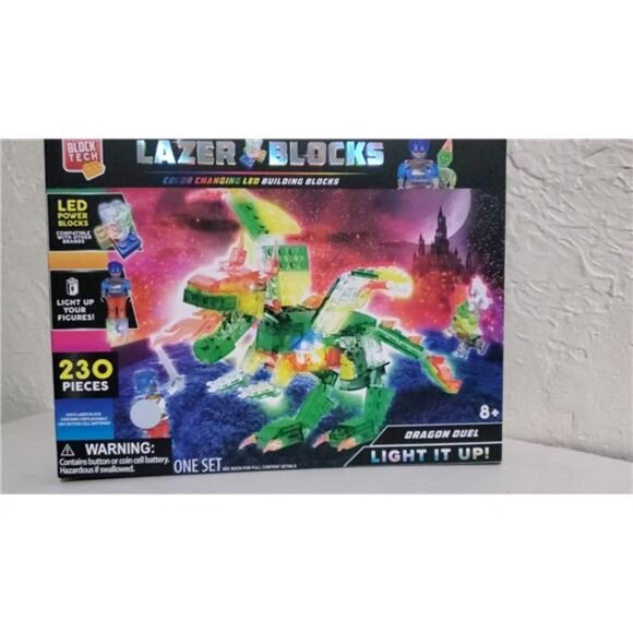 Blocks Tech Lazer Color Changing LED Building Blocks Dragon Duel 230 Pieces - Picture 2 of 7